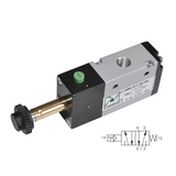 Pneumatic Solenoid Valve 1/4", 5/2 Spring Return No Coil