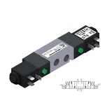 Pneumatic Solenoid Valve 1/4", 5/3 Closed Center Double Coil 24Vdc