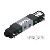 Pneumatic Solenoid Valve 1/4", 5/3 Closed Center Double Coil 110Vac