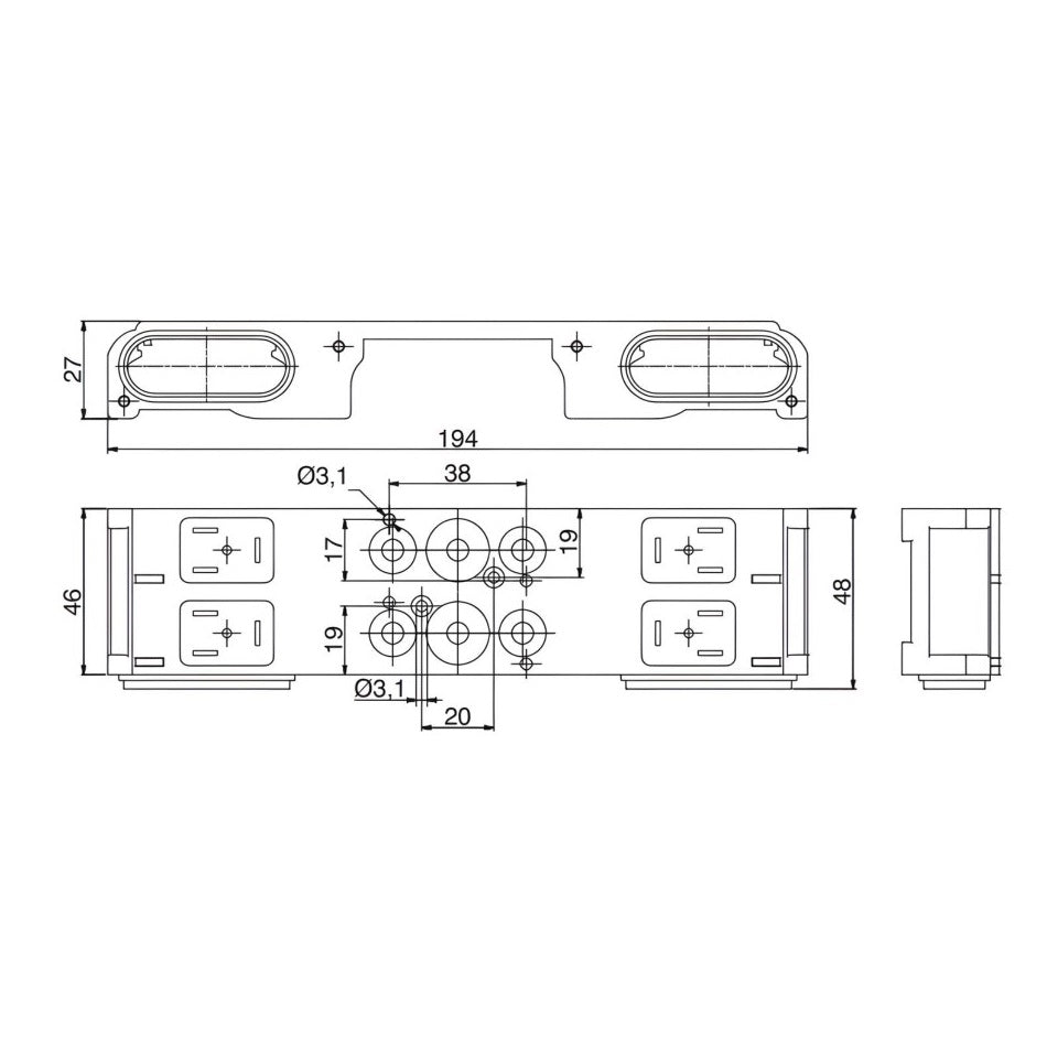 Modular Base 2 Positions IP65 For 888 Series Valve
