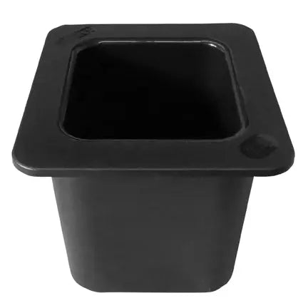 Contenant carré pour crème, noir, 6 3/8” x 6 ¾” x 6”