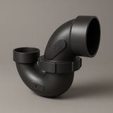 Siphon en P ABS LESSO avec raccord union — 1½" Moyeu x moyeu DWV, certifié cUPC