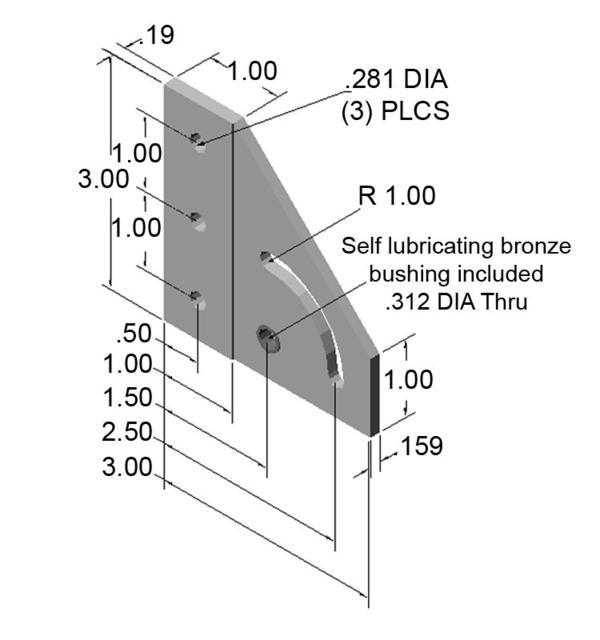 10 Series 90 Degree Left Hand Pivot Bracket Plate