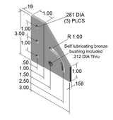 10 Series 90 Degree Right Hand Pivot Bracket Plate