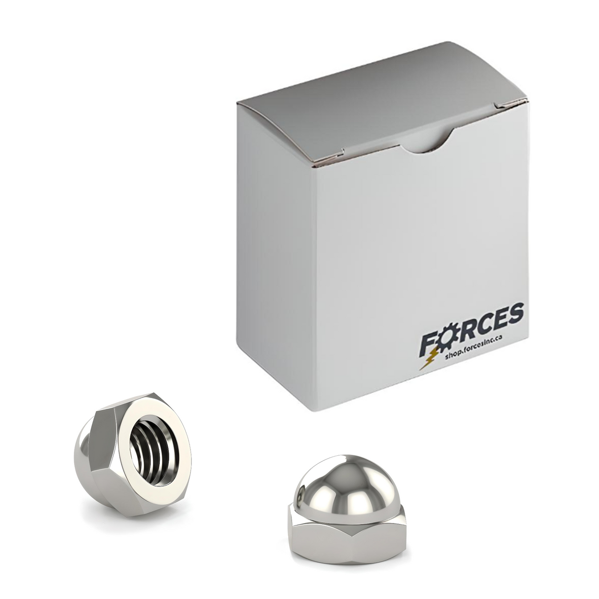 1/4"-20 Acorn Cap Nut - Nickel ASTM A563