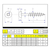 #8 x 1-1/4" Deck Screws Pan Head ACQ Brown Ceramic Finish