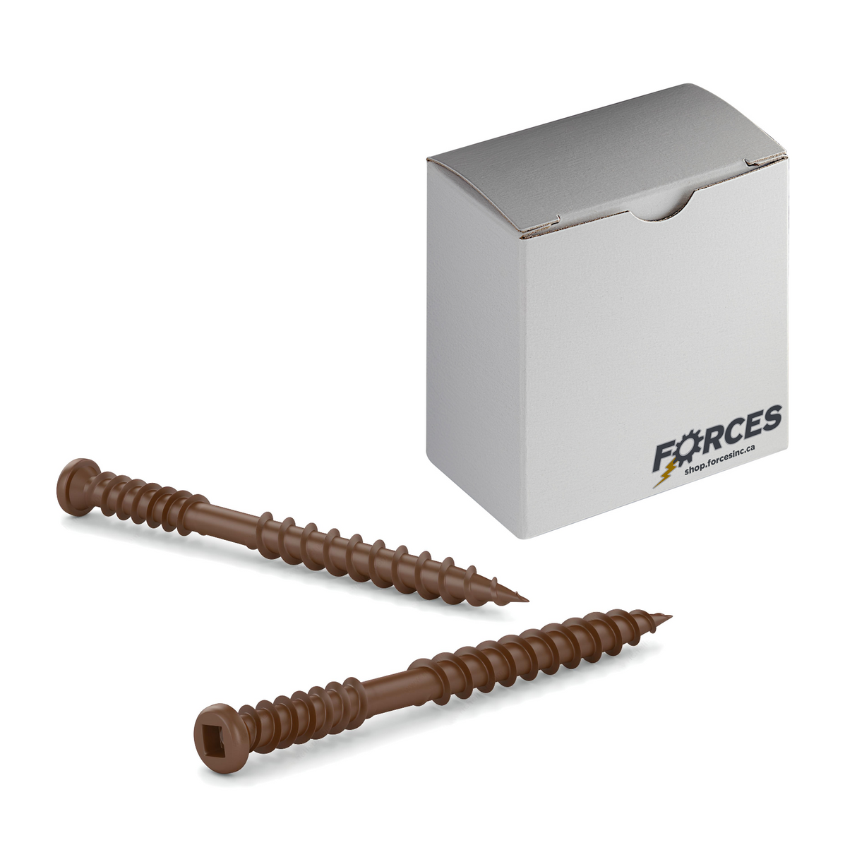 #10 x 2-1/2" Deck Screws Round Head ACQ Brown Ceramic Finish