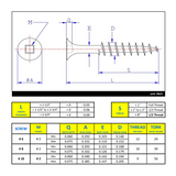 #8 x 1-1/4" Deck Screws Flat Head ACQ Green Ceramic Finish
