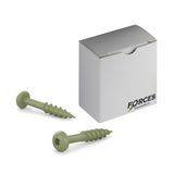 #8 x 1-1/4" Deck Screws Pan Head ACQ Green Ceramic Finish