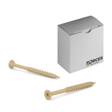 #6 x 1-1/2" Deck Screws Flat Head W/ Nibs ACQ Tan Ceramic Finish