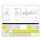 #8 x 3" Deck Screws Flat Head W/ Nibs ACQ Tan Ceramic Finish
