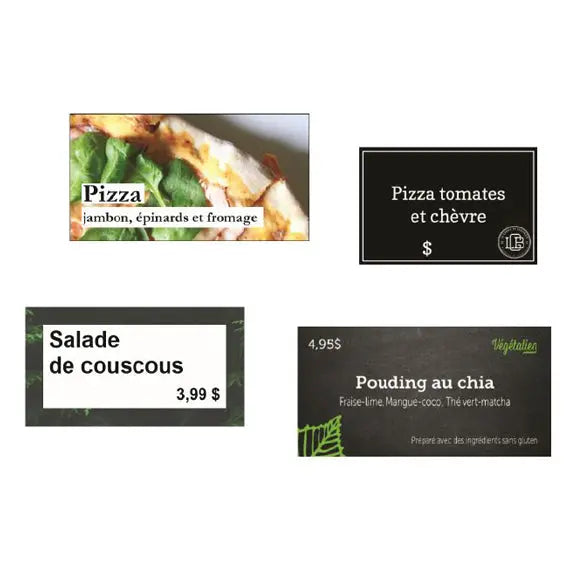 Affichette plastifiée personnalisée*