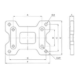 Drop-In Base Plate For Gear Speed Reducer Size 726