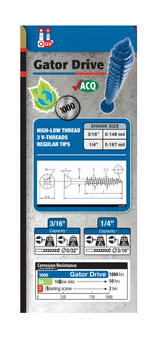 1/4" x 4" Concrete Screw Blue Coating Flat Head Quadrex Drive