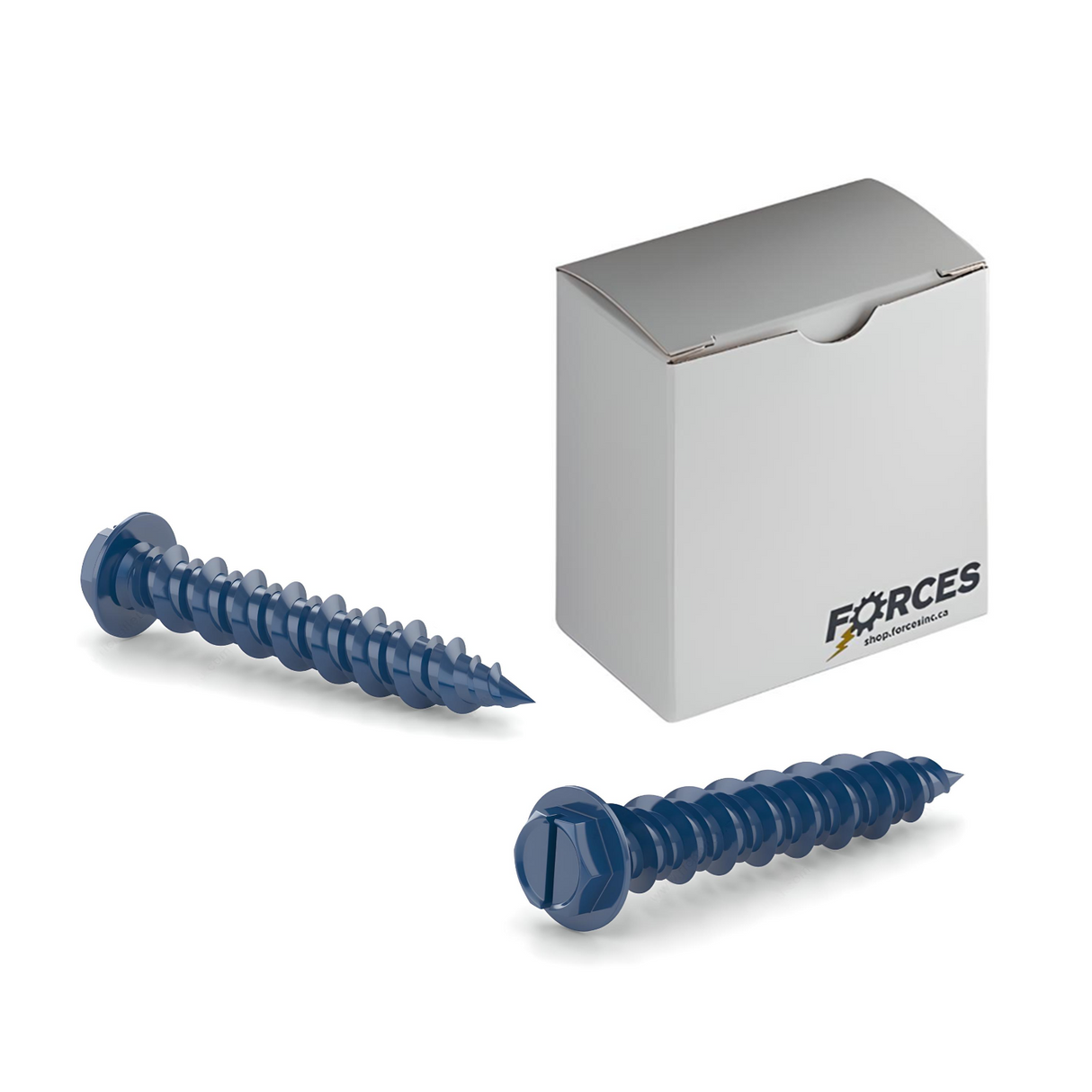 1/4" x 1-3/4" Concrete Screw Blue Coating Hex Washer Head