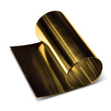 Rollos de lámina calibrada de latón de 6" x 100" y 0.006" de espesor