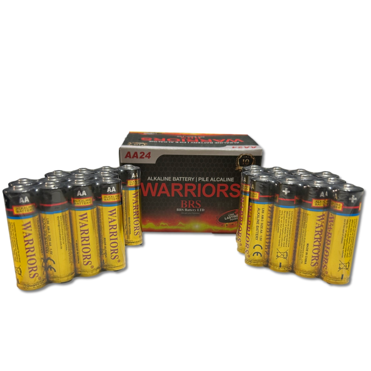 BRS AA Alkaline Batteries — 24‑Pack (BRSLR6AA)