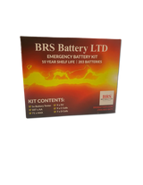BRS Emergency Battery Kit: 203 Alkaline Batteries + Tester