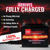 Super Charged BRS12-BS 12v Sealed AGM PowerSport 2 Year Warranty