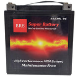 High Performance BRS30L-BS 12v Sealed AGM PowerSport 2 Year Warranty