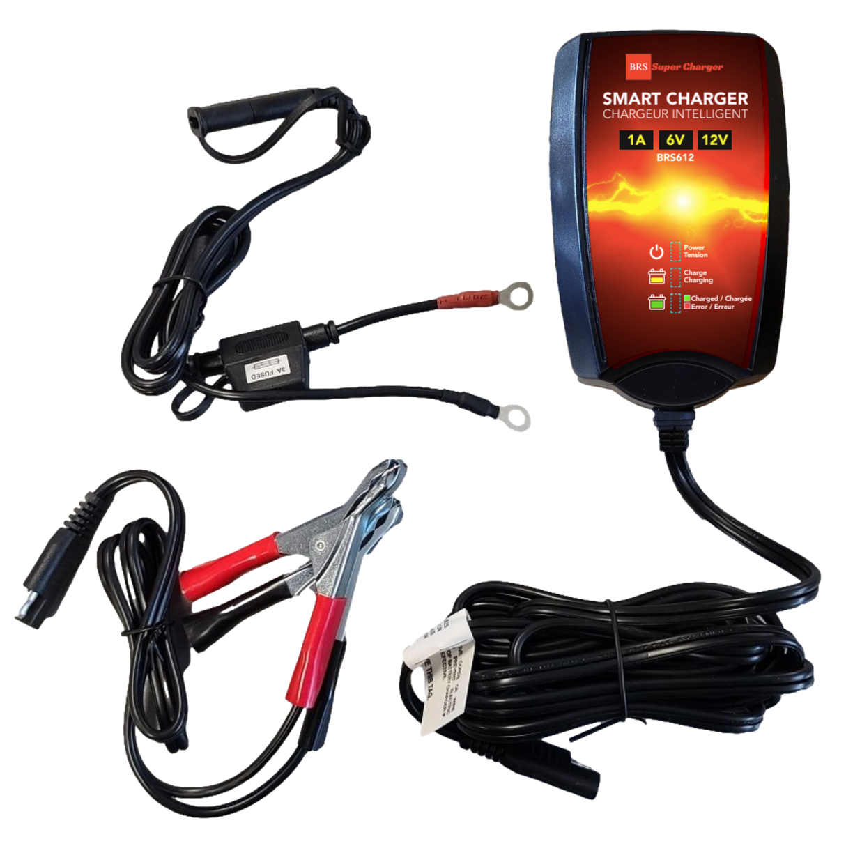 High Performance BRS20-BS 2 Year Warranty & Smart Charger / Maintainer Combo Bundle Kit  12v Sealed AGM PowerSports Battery