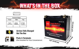 High Performance BRS20-BS 2 Year Warranty & Smart Charger / Maintainer Combo Bundle Kit  12v Sealed AGM PowerSports Battery