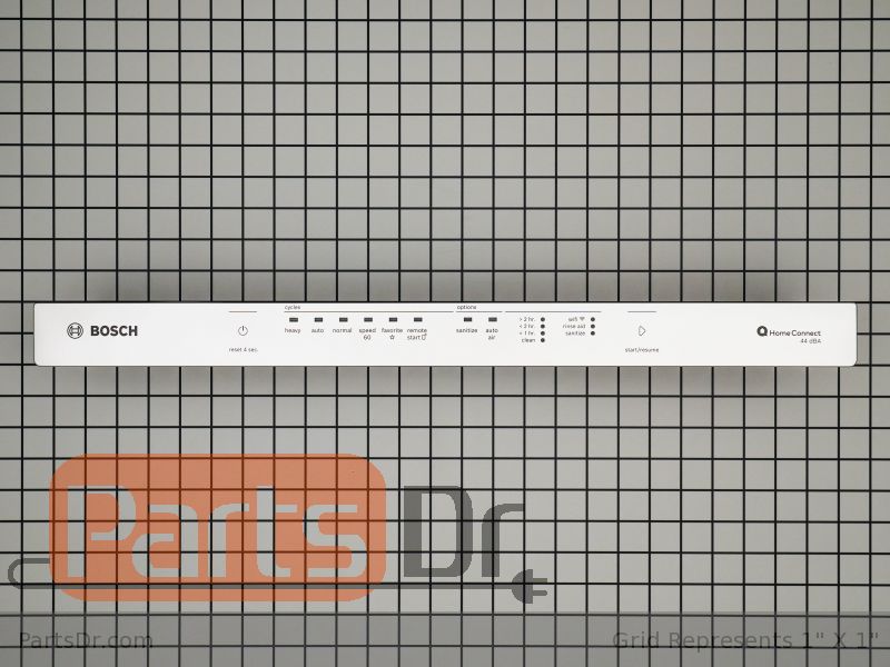 Bosch Dishwasher Facia Panel Part 20004359-Silver