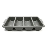 Bac de rangement pour ustensiles, gris, 4 compartiment