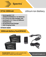 (Extra Set Spare Batteries)Lithium Ion Battery