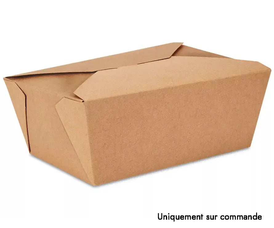 Boîte à emporter pliable en kraft – Emballage écologique et pratique