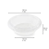 Bol DiamondBowl transparent avec couvercle – 3 formats empilables de 24 à 48 oz