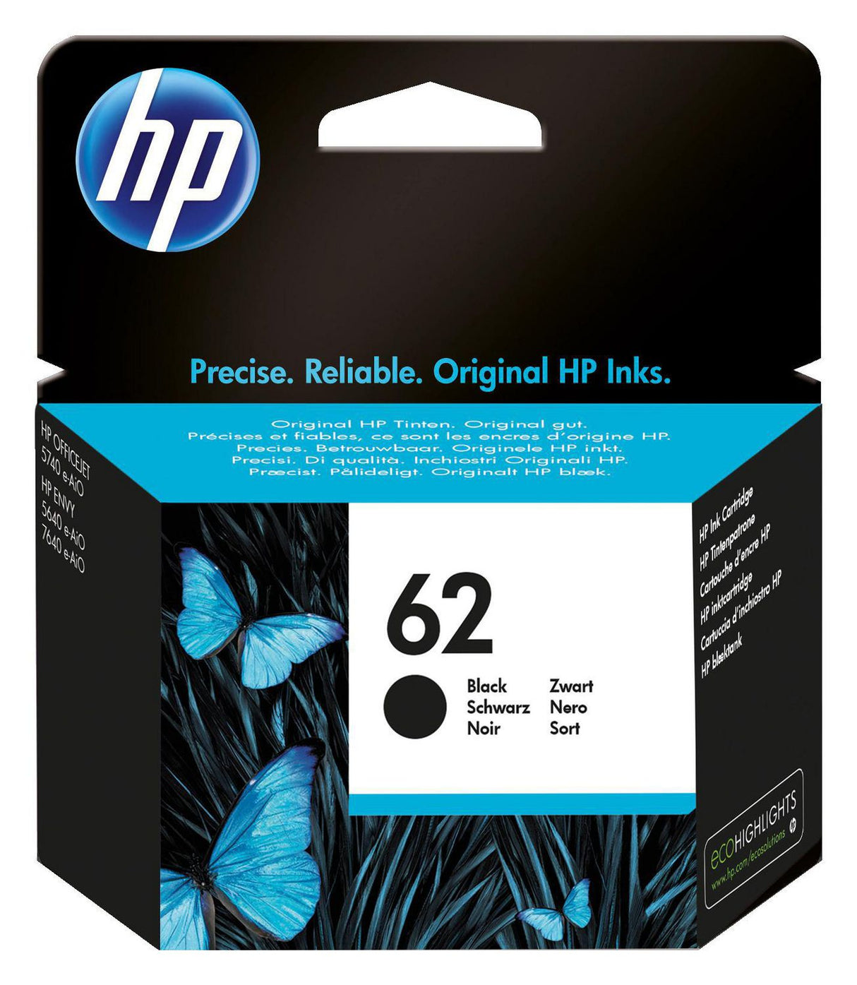 HP 62 Black Original Ink Cartridge (C2P04AN)