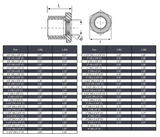 Reducing Hex Bushing NPT #150 - Stainless Steel 316