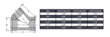Lateral Wye Tee NPT #150 - Malleable Iron