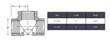 Reducing Tee NPT #6000 - Stainless Steel 304/304L