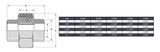 Union Socket Weld #6000 - SS 304/304L