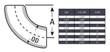 Elbow 90° Short Radius Butt Weld Seamless Sch 80S - SS 304/304L