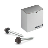 #9 x 2" Metal Roofing Screw Hex Head W/ Washer Type A Point - Steel Coffee Brown