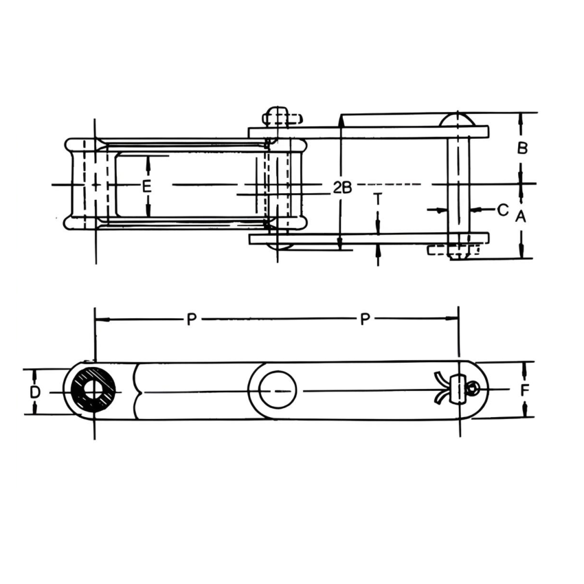 C55 Combination Conveyor Chain - 10ft