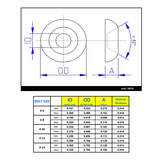 #12 Countersunk Finishing Washer - Nickel