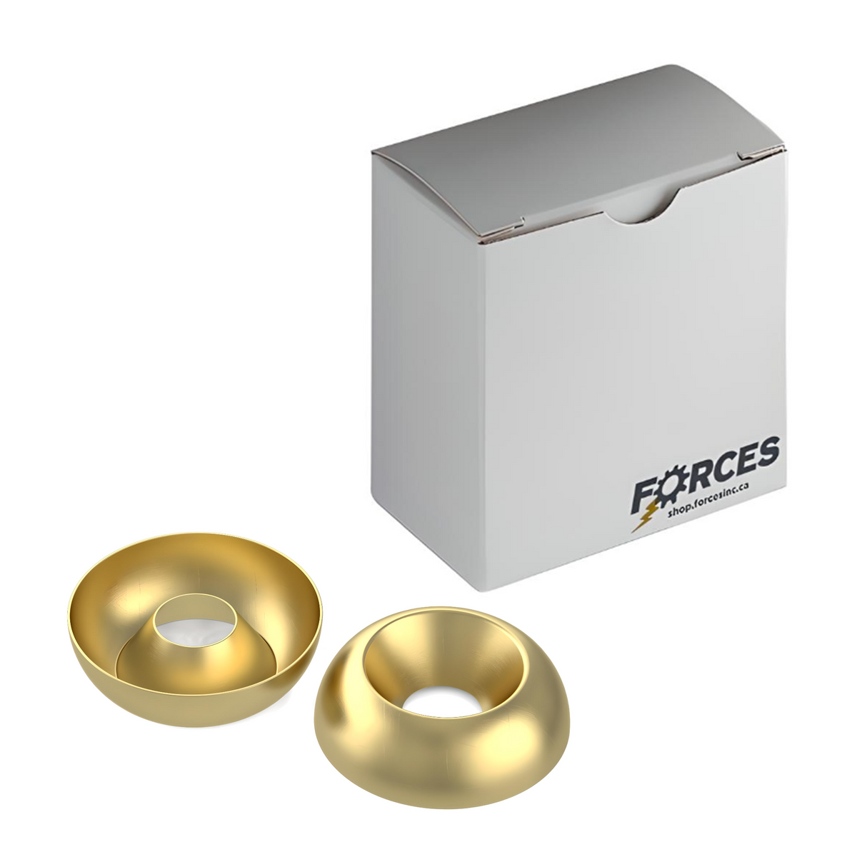 #8 Countersunk Finishing Washer - Solid Brass