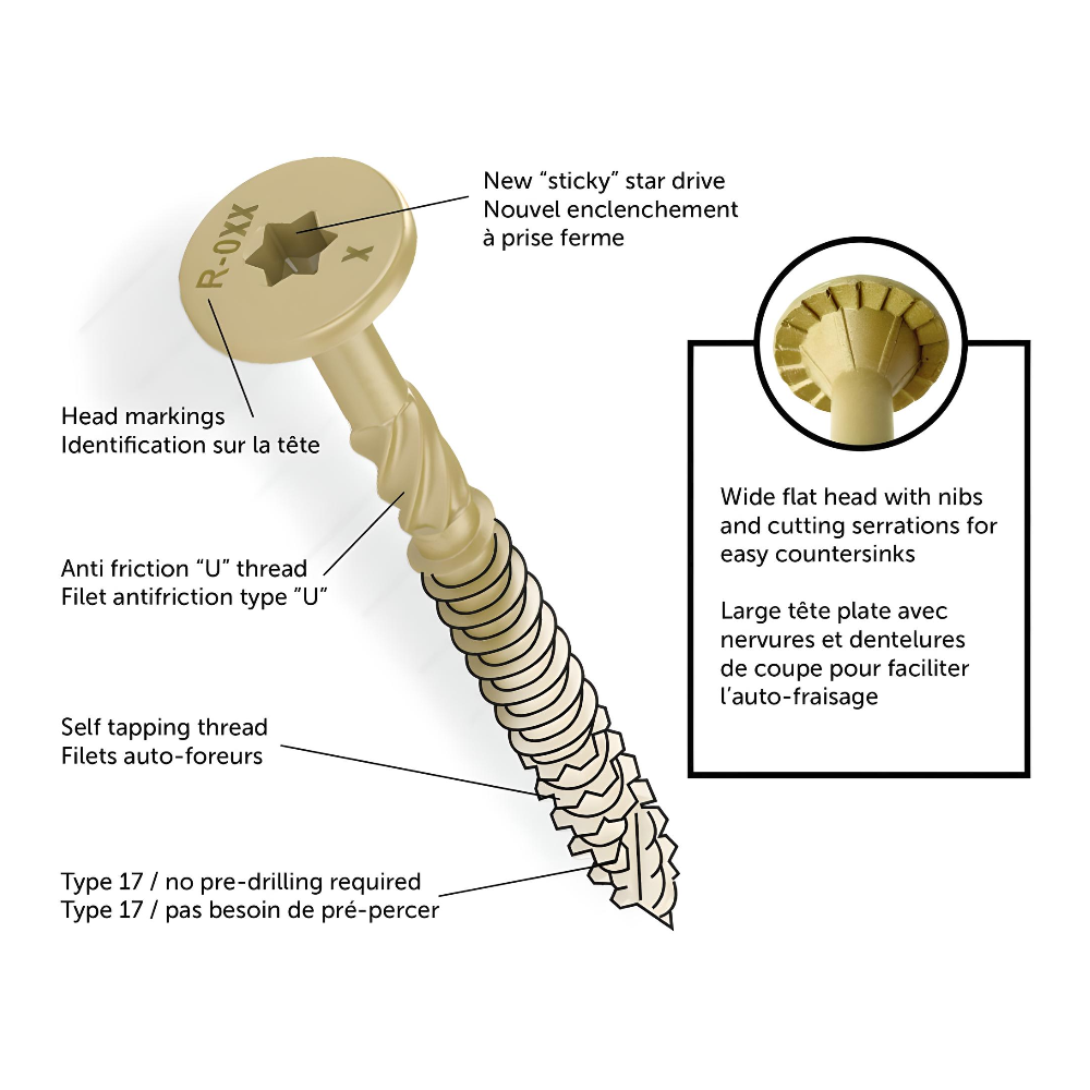 1/4" x 2" PWR Drive CST - General Construction Structural Screw