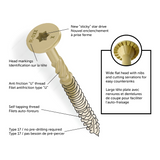 1/4" x 3-1/2" PWR Drive CST - General Construction Structural Screw