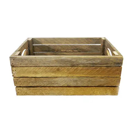 Cageot de bois – 2 formats – Avec poignées intégrées ou en corde