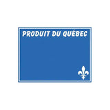 Carte bleue plastifiée, Produit du Québec, 3" x 4"