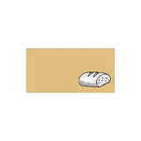 Carte plastifiée, pain fond beige
