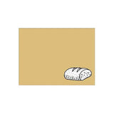Carte plastifiée, pain fond beige