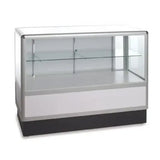 Comptoir vitré pleine vision – 60" x 18" x 38" ou 48" – 2 tablettes, verre trempé