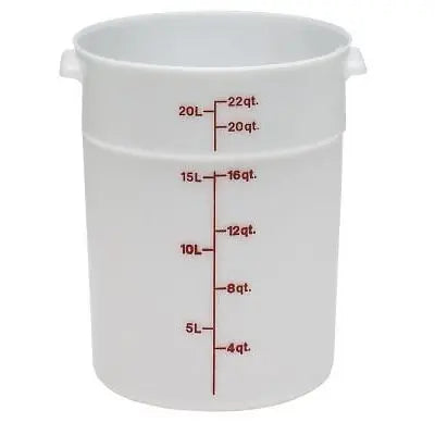 Contenant de rangement rond 22 Qt blanc - Pratique et Durable | S&P