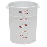 Contenant de rangement rond 22 Qt blanc - Pratique et Durable | S&P